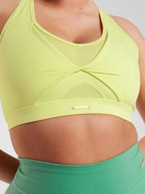 Gymshark Yellow-Green Cross-Front Sports Bra